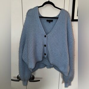 Furry 2 piece cardigan sweater